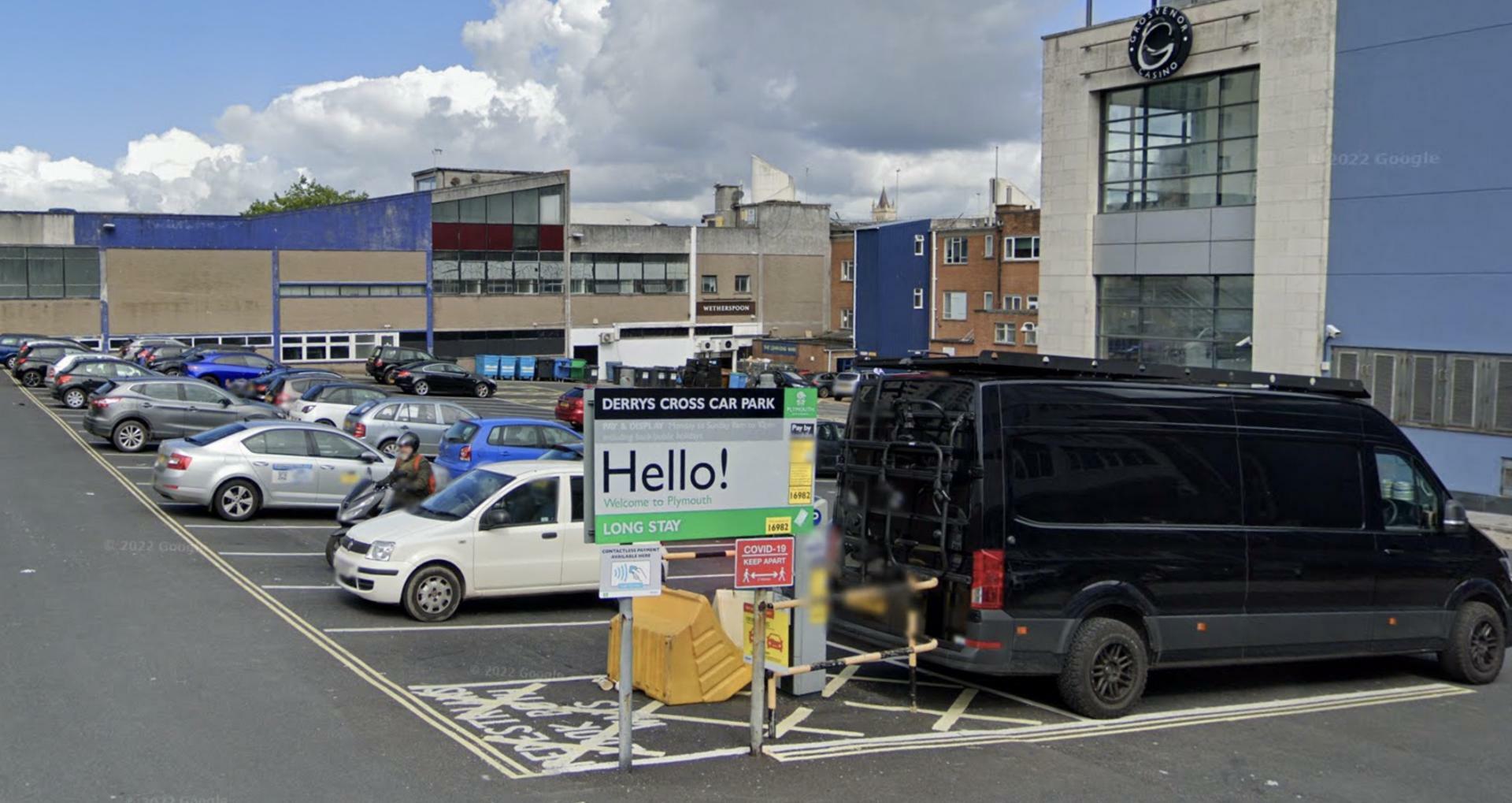 Derrys Cross Car Park is one of many council-owned city centre car parks set to be affected (Image- Google Maps)