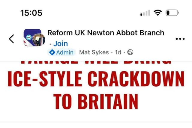 Call for resignation after Reform UK Devon county councillor’s ICE comments