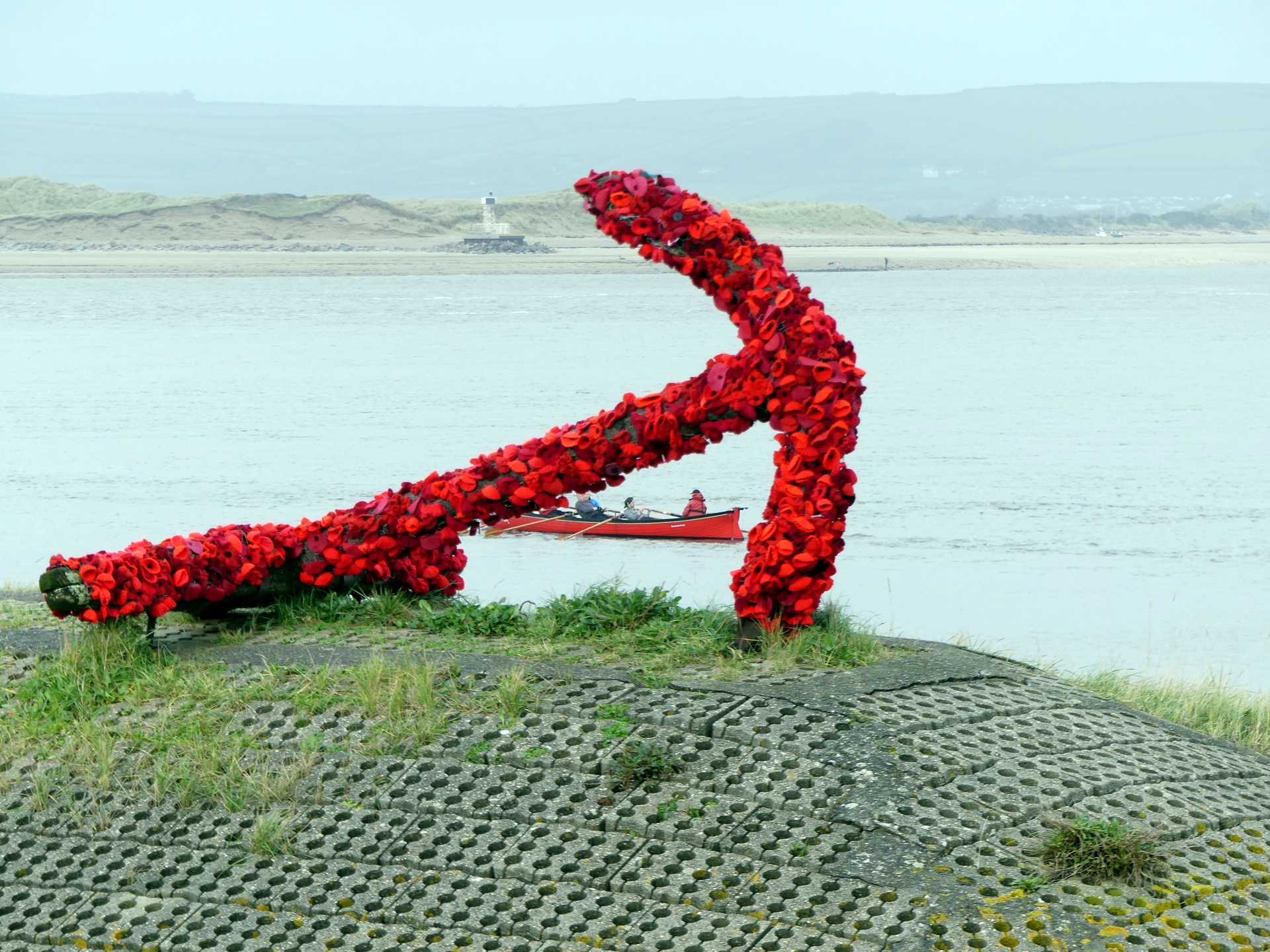 There will be Remembrance events across North Devon and Torridge this weekend. Pictured is the anchor at Appledore decorated in poppies. Credit: Graham Hobbs