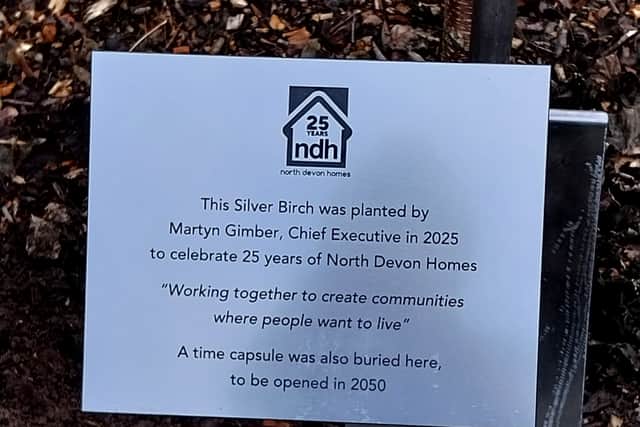 What is in the new time capsule planted outside the North Devon Homes HQ?