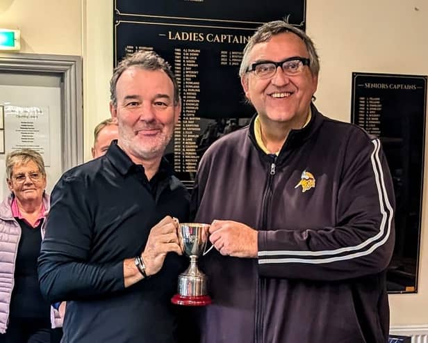 Holsworthy Foursomes, winners Roger Pope and Karl Palmer, who will now represent the club in the National Daily Mail Foursomes competition
