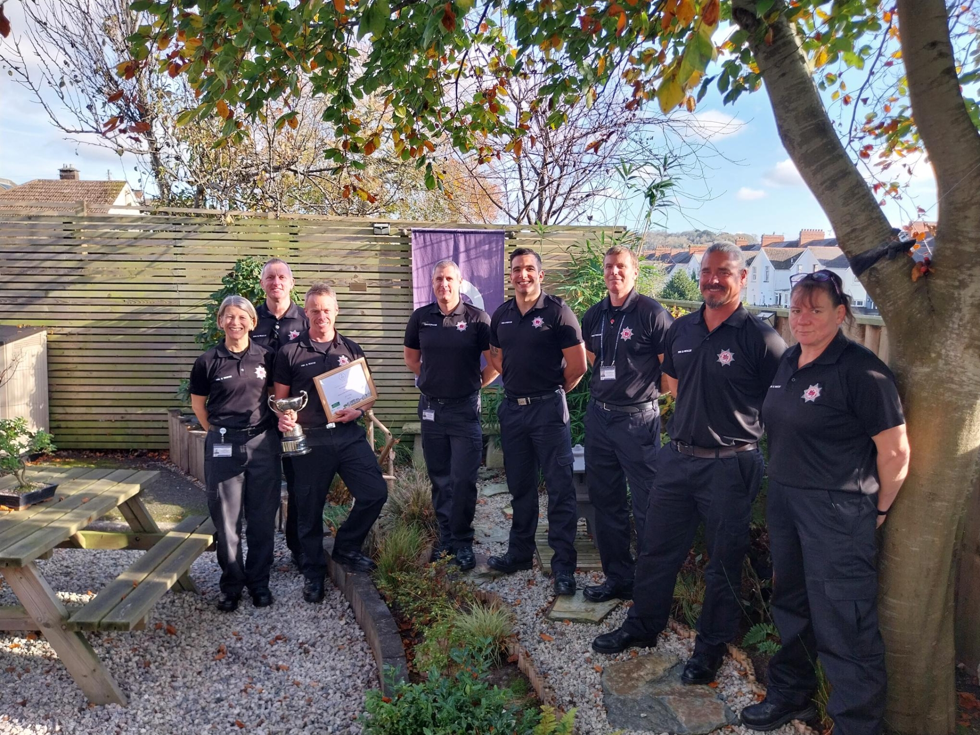 Barnstaple Fire Station’s garden wins bloom award