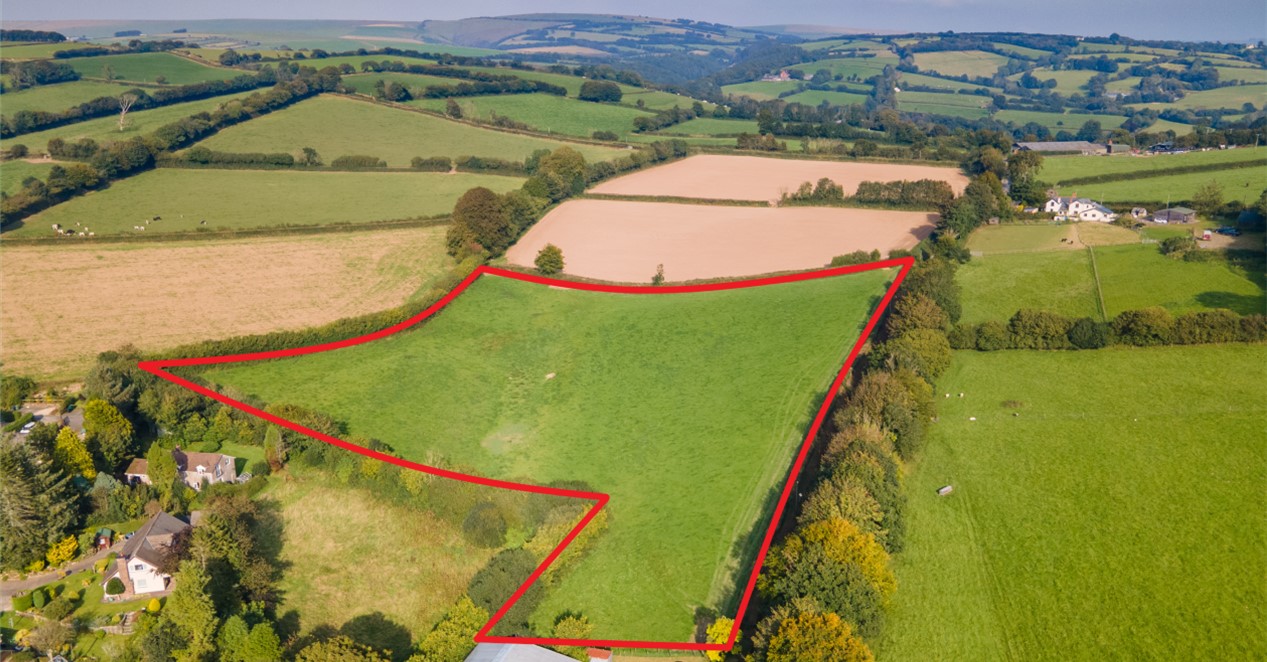 Land approved for development in North Devon village