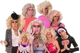 The many faces of entertainer and drag queen extraordinaire Fonda Cox. Credit: Fonda Cox