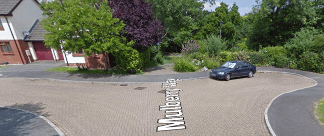 The footpath at Mulberry Way. (Image: Google Earth)