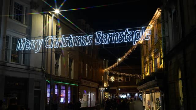 Christmas retail performance across the UK – and hopefully Barnstaple High Street – has increased by four per cent this year. Credit: AW Photographic