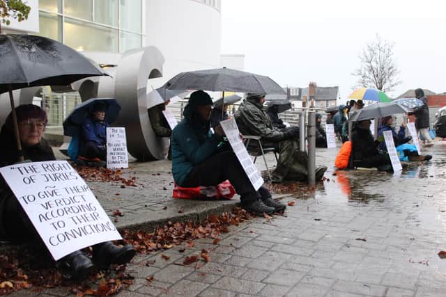 North Devon demonstrators take their cause to court