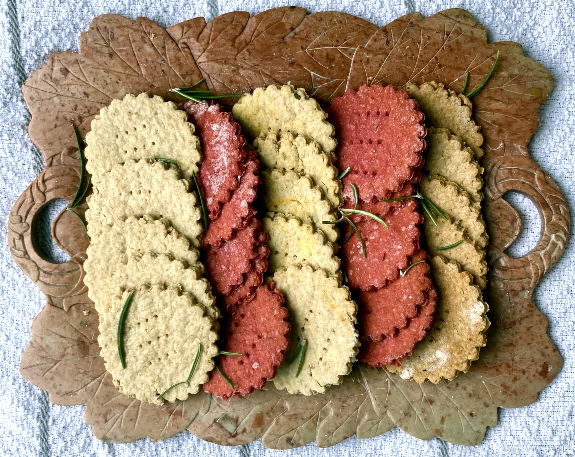 Beetroot and rosemary biscuits. Credit: Marshford Organic