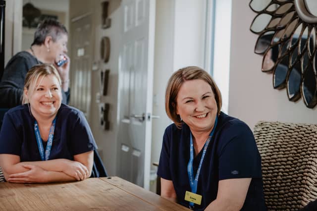 Lin and some of the other hospice nurses caring for patients at home