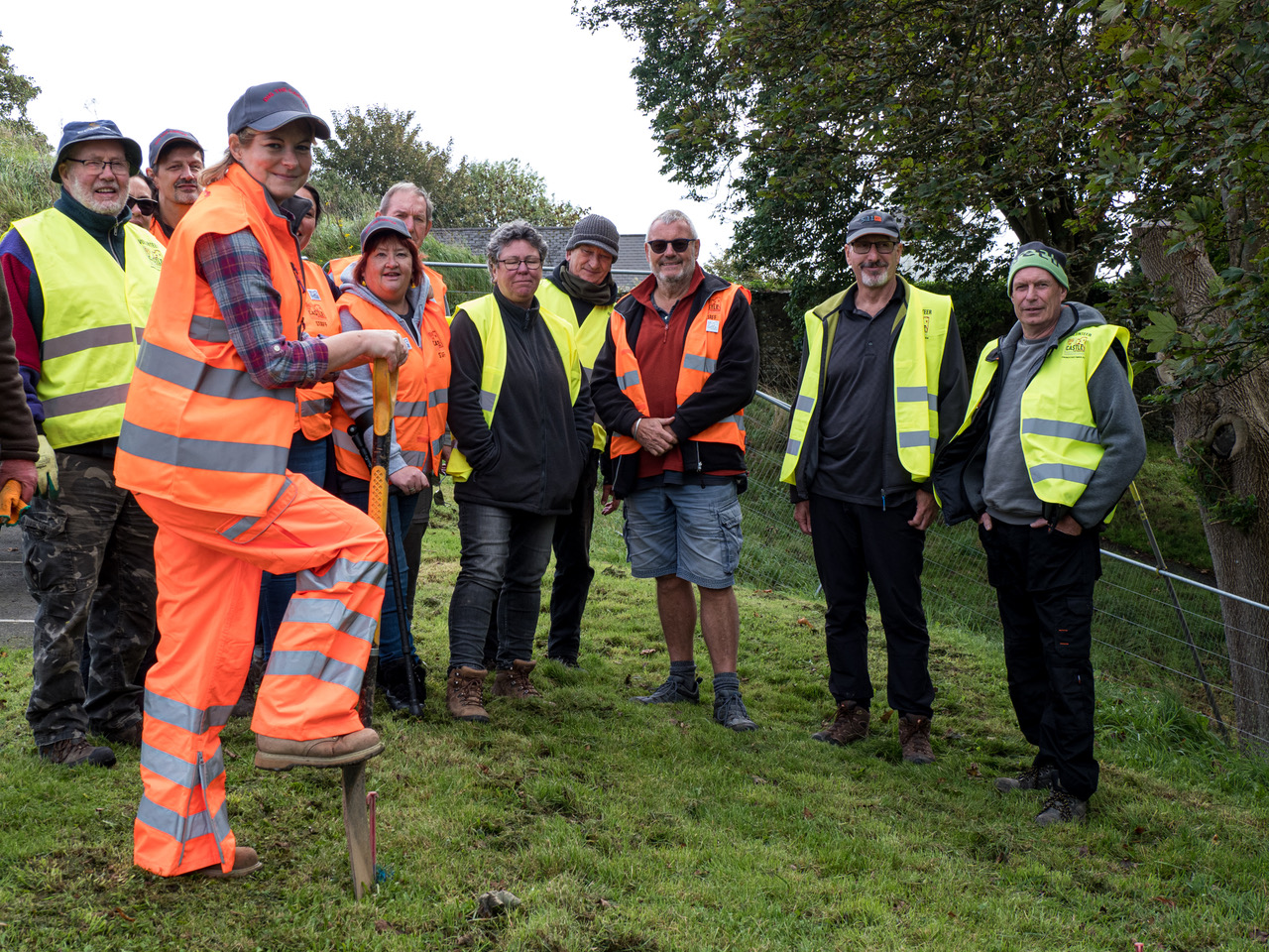 Staff and volunteers at the dig site - Credit: P. Seed