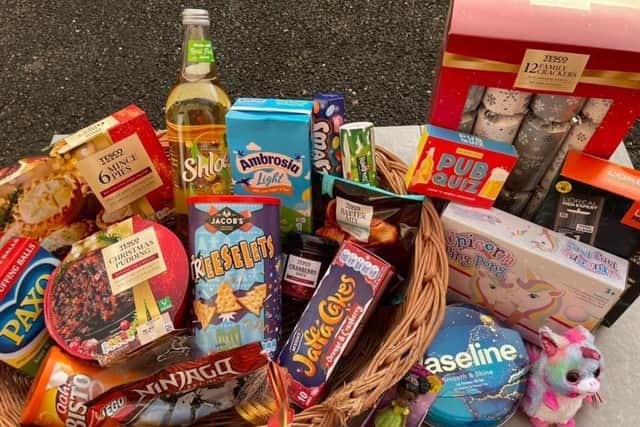 The family would receive everything needed to make Christmas possible. The hampers included Christmas dinner complete with the trimmings, sweets, treats, crackers, stocking fillers and family games.