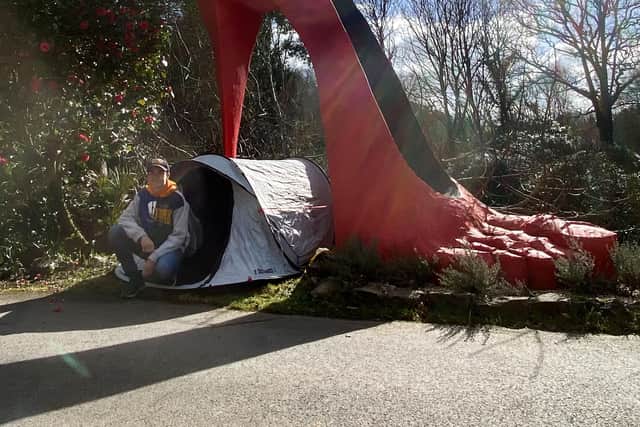 Max said: "Only a week to go! Hope to see lots of you there on Saturday for my final camp out festival! I can’t believe I’m coming back inside after camping out for three years. The festival is going to be amazing! We’ve got live music and a silent disco, lots of things for children, and a life-size Predator and Alien! Cool, right!? See you there!’