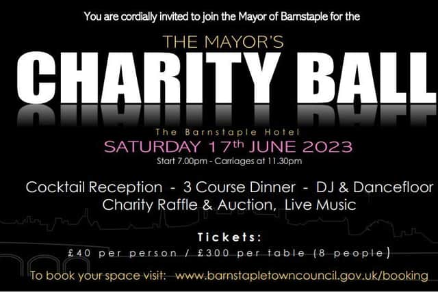 The Ball will be in aid of The Veterans Charity, Encompass Southwest and The ADHD &amp; Autistic Spectrum Charity.