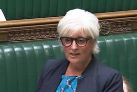 South Devon MP Caroline Voaden speaking in the House of Commons
