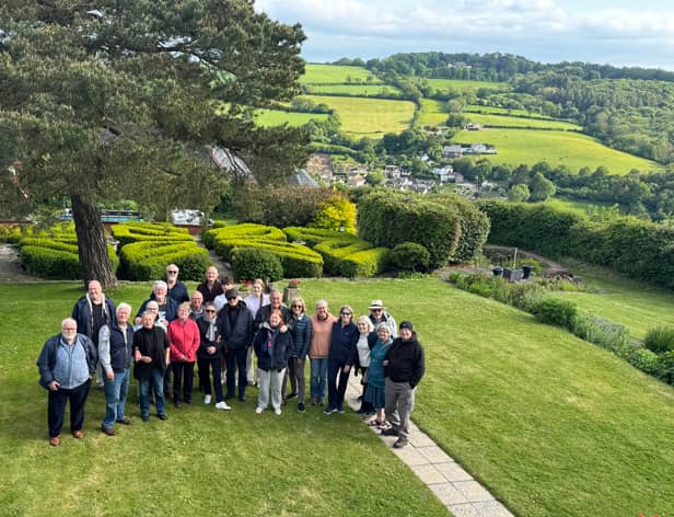 The Torrington and Roscoff twinning group gathered for their farewell meeting in a New Street garden overlooking the Torridge Valley following a successful visit by the Bretons to North Devon.