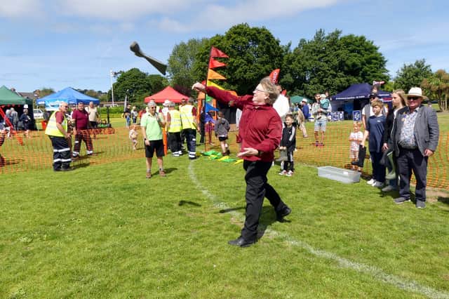 Welly wanging is always a popular pastime at Bideford Fair!