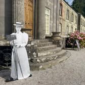 A life size cut out of Rosalie Chichester at Arlington Court as part of the Home for Nature exhibition. Credit: National Trust/Katy Anderson