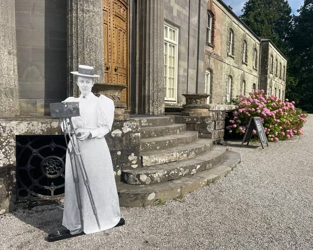 A life size cut out of Rosalie Chichester at Arlington Court as part of the Home for Nature exhibition. Credit: National Trust/Katy Anderson