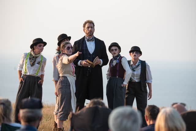 The Signalman at Valley of Rocks, Lynton, is a new interpretation of the Charles Dickens classic ghost story, with the author’s great great grandson in the lead role.
