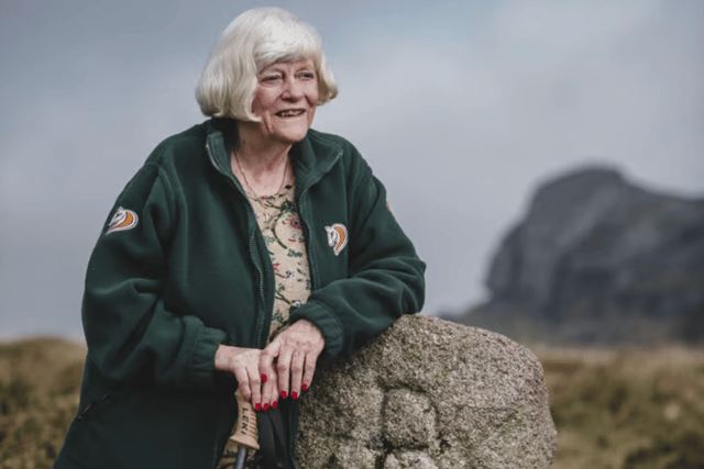 Ann Widdecombe with her beloved moorland in the background