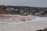 File picture: Storm waves crashing onto the pebbled beach at Budleigh Salterton in Devon during a previous storm  