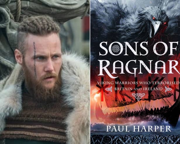 Paul Harper’s new book Sons of Ragnar showcases research by Appledore’s Nick Arnold, which puts forward a new North Devon site for the famous Battle of Cynuit where Ubbe Ragnarsson was killed – portrayed here in the TV series Vikings by Jordan Patrick Smith. Credit: MGM/the History Channel/Paul Harper