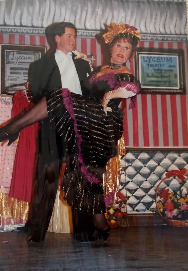 Carl Medland on stage in a North Devon ‘am-dram’ production of Calamity Jane.