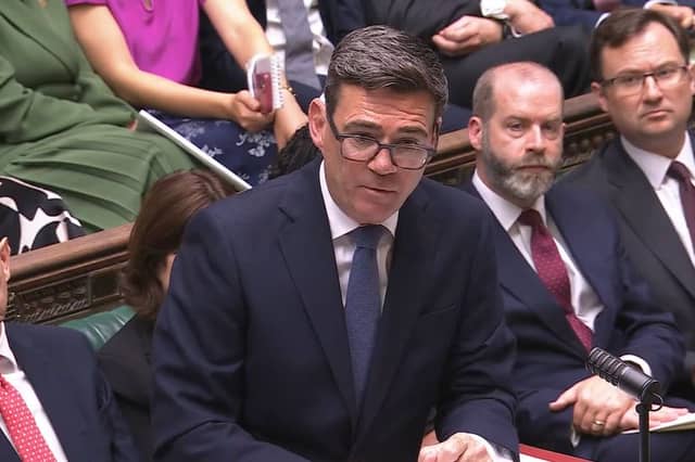 Prime minister Andy Burnham answers questions on North Devon District Hospital's maternity unit. Credit: Parliament TV
