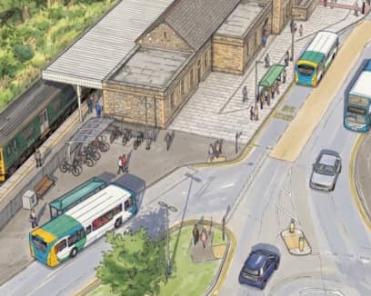 Graphic of the newly designed station