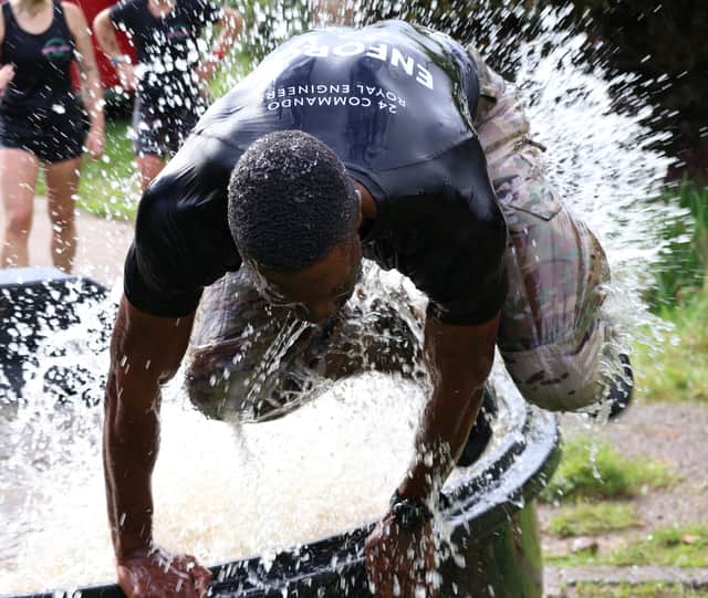 The various obstacles have been designed from a team from 24 Commando Regiment at RMB Chivenor. Credit: North Devon Hospice