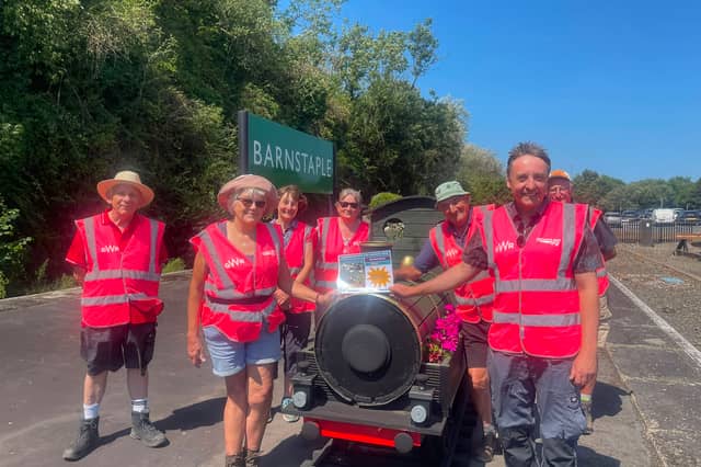 Friends of Barnstaple Railway Station recieve their 2026 gold award
