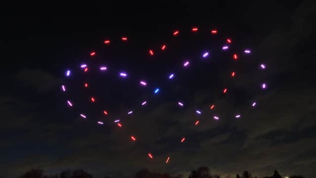 A drone show by Fly Capture at a previous event. Golden Coast's display will use 150 drones
