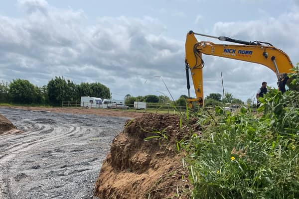 The field at Charles soon after the travellers arrived. Picture supplied by a local resident. 