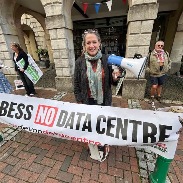 Councillor Cheryl Cottle-Hunkin, Devon County Council cabinet member for rural affairs, told the crowd she wants to “stamp out” the data centre proposal before it even gets to the planning stage.