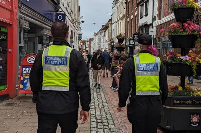 Street marshals in Barnstaple. The scheme will run until 2028 thanks to more funding from North Devon Council.
