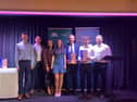 Some of the SEA Barnstaple team at the North Devon Manufacturing Awards, Pictured are Oliver Smith, Chris Standen, Chloe Condliffe, Maisie Boyne, Paul Parsons, award winner Liam Smith and Jamie Bright.