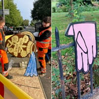 Playful new public artworks have begun to appear around Bideford