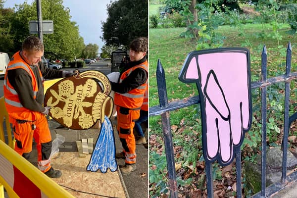 The harvest jug and the lost glove are just two of the artworks that will be popping up in the centre of Bideford this October. 