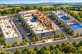 An AI-generated concept illustration of the exterior of the proposed North Devon Action Sports Centre. It shows an early vision only and does not represent a selected site, final design or planning proposal