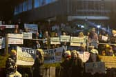 It’s estimated around 300 people attended the demonstration on Monday, October 26