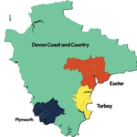 A map showing the plan for Devon chosen by the last government administration, which may not happen now.