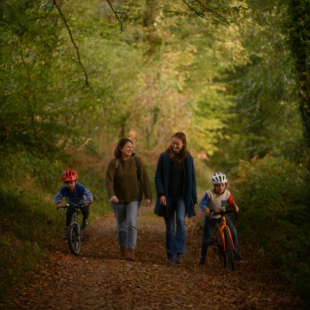 The new walking and cycling trail at Woolley Woods on the Arlington Estate, which is free for all to access.