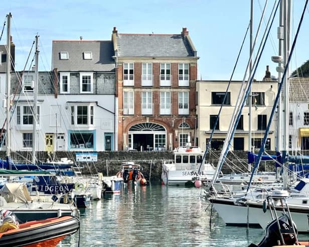 11 The Quay, with upstairs holiday accommodation and a ground floor café is for sale at £750,000. 