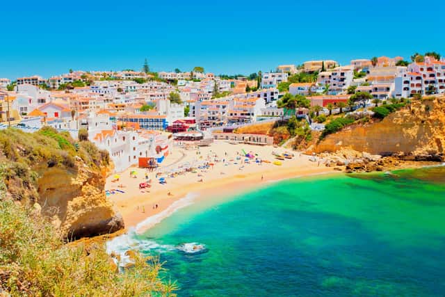 Idyllic beach spots are easily accessible from Faro, Portugal