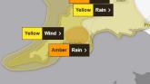 Amber rain warning