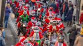 Santas arriving South Molton 2025 Santas arriving South Molton 2025