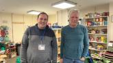 Joe Downes, Food Bank manager (L) and Rob North, THAT trustee (R) Image- Jamie Townsend