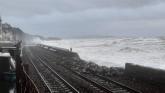 Damage to the sea wall at Dawlish on Saturday morning (Image credit- Tom Shiner-McGinley)