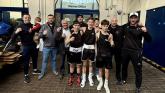 Leo McMenamin, Coby Allcorn and Marley Barnes and Bideford ABC team