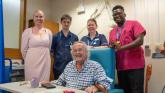 Patient Brian Holmes and the Derriford Hospital team (Image- UHPNT)
